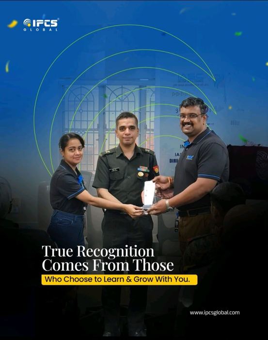 Certificate presentation to defence personnel — "True recognition comes from those who choose to learn & grow with you"