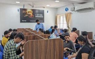 Learners in a computer lab session at IPCS Global Coimbatore